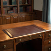 Dark Brown Bonded Leather Desk Pad, 30 x 18