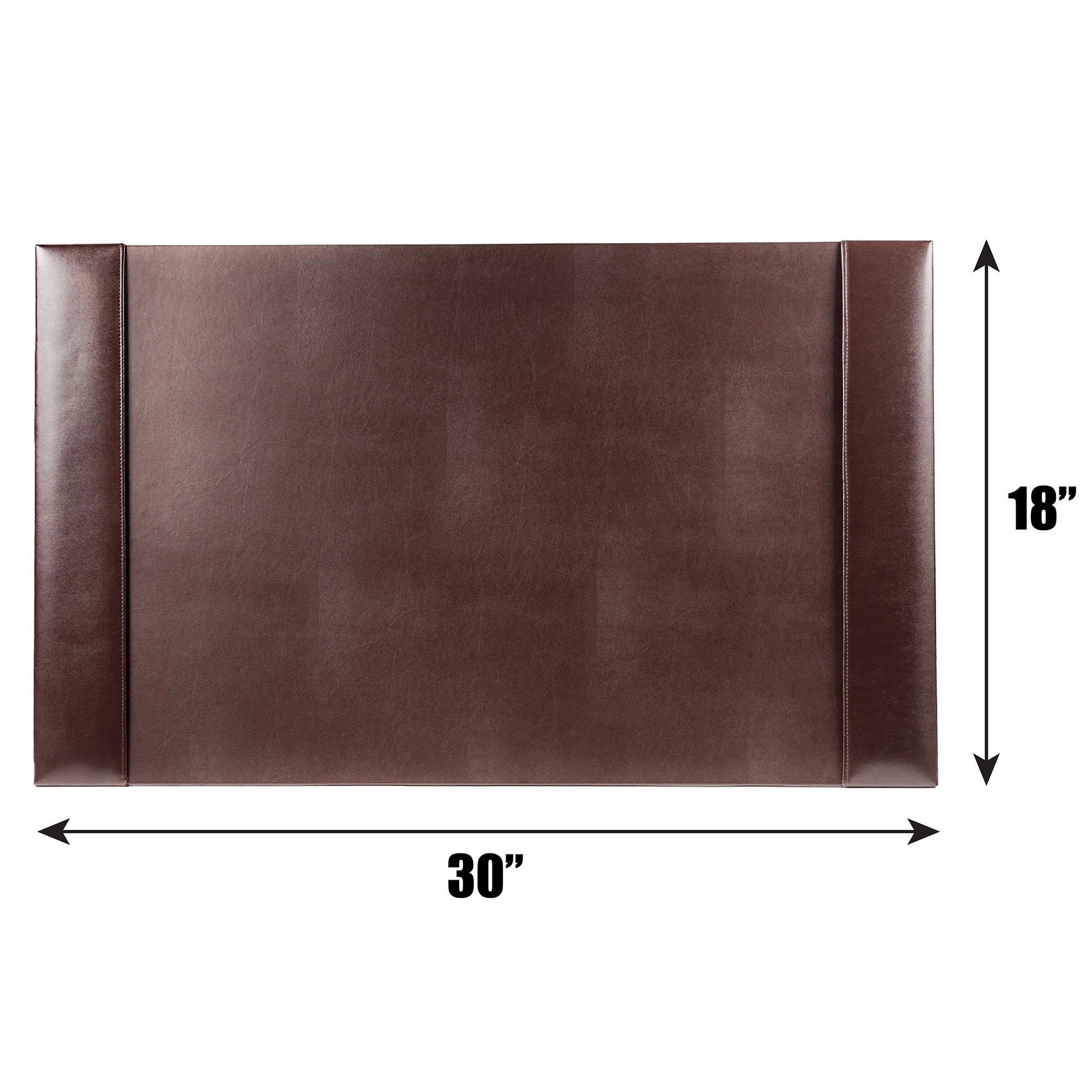 Dark Brown Bonded Leather Desk Pad, 30 x 18