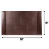 Dark Brown Bonded Leather Desk Pad, 30 x 18