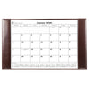 Dark Brown Bonded Leather Desk Pad w/ Calendar Insert, 30 x 18