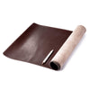 Dark Brown Bonded Leather No Core Rollable Desk Mat, 36 x 17