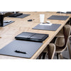 Gray Leatherette Conference Table Pad, 17 x 14