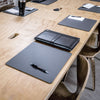 Gray Leatherette Conference Table Pad, 17 x 14