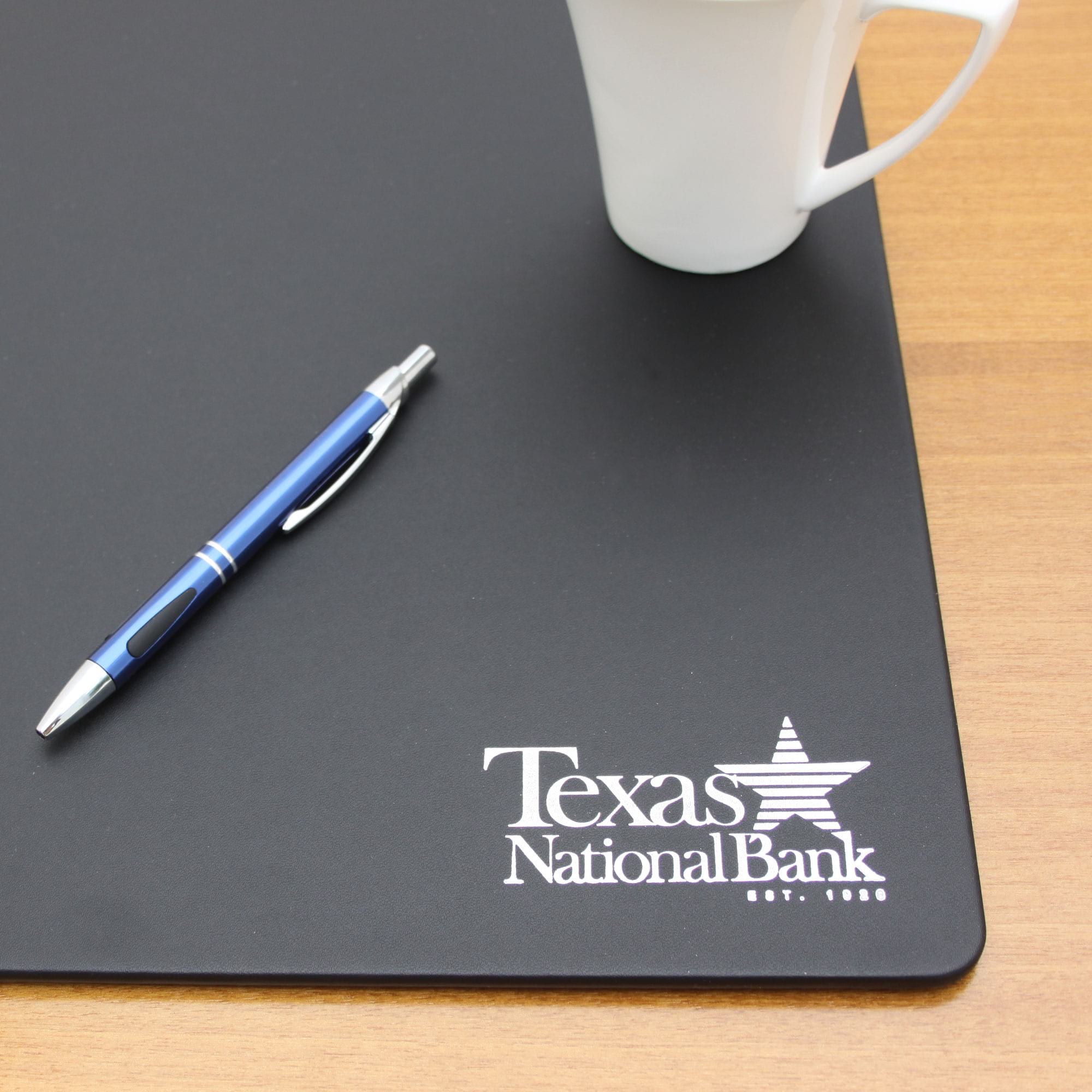Gray Leatherette Conference Table Pad, 17 x 14