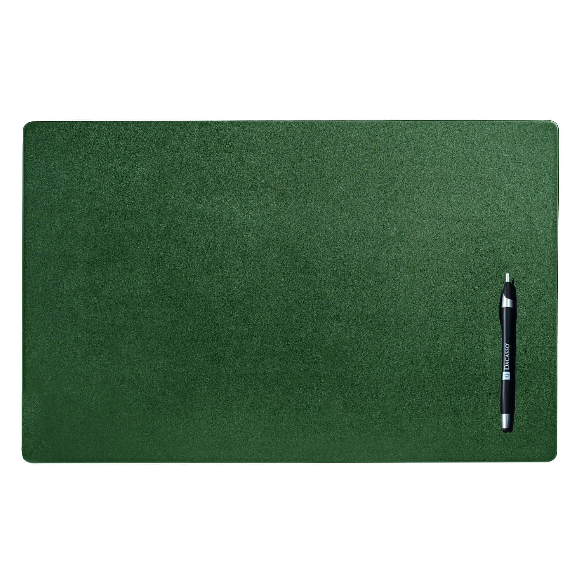 Dark Green Leather Conference Table Pad, 22 x 14
