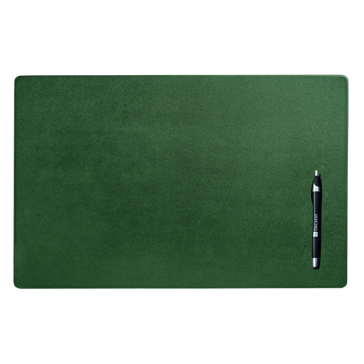 Dark Green Leather Conference Table Pad, 22 x 14