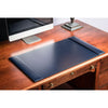 Navy Blue Bonded Leather Desk Pad, 30 x 18