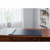 Navy Blue Bonded Leather Desk Pad, 30 x 18