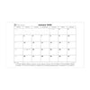 Navy Blue Bonded Leather Desk Pad w/ Calendar Insert, 30 x 18