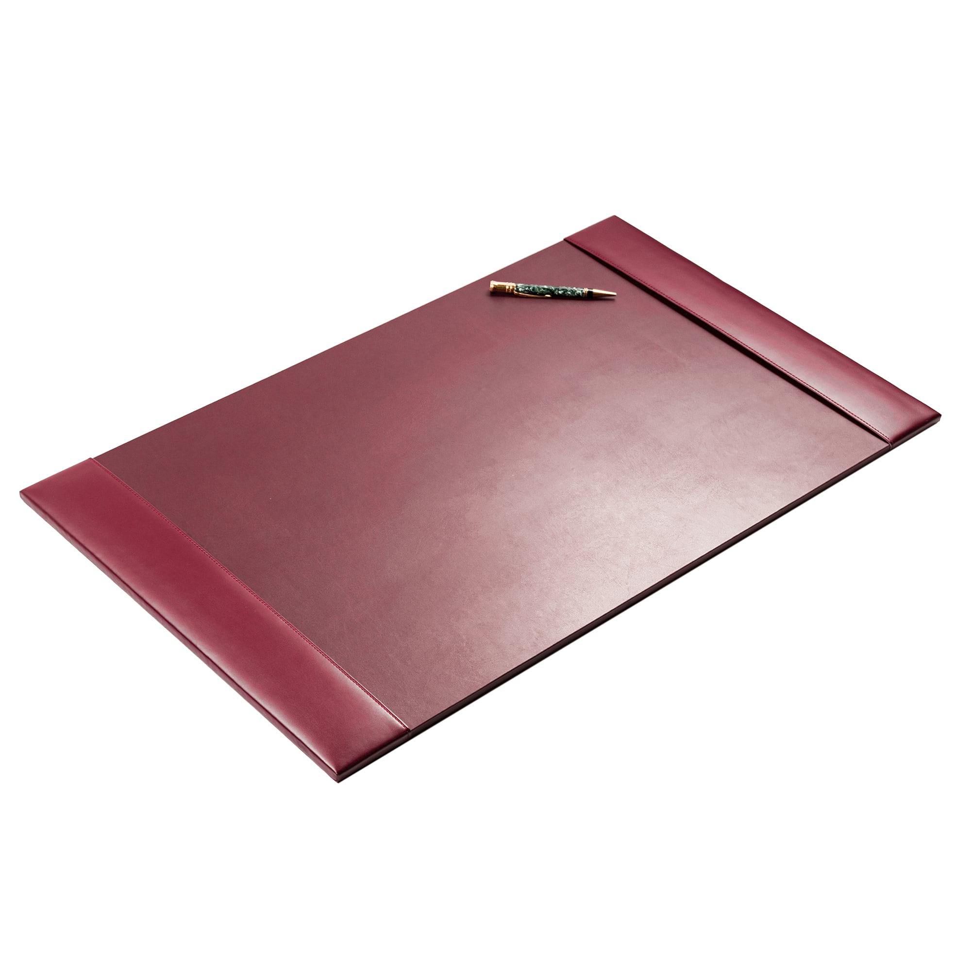 Burgundy Bonded Leather Desk Pad, 30 x 18