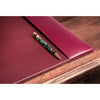 Burgundy Bonded Leather Desk Pad, 30 x 18