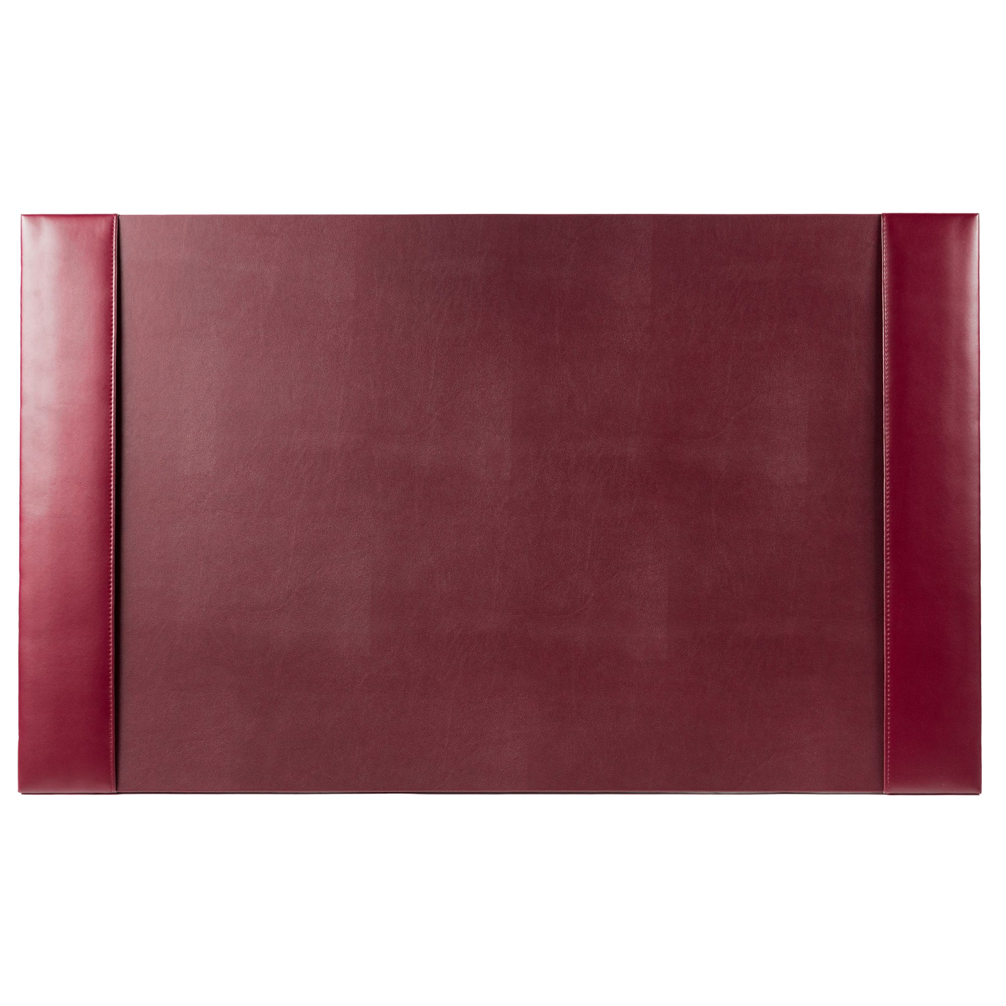 Burgundy Bonded Leather Desk Pad w/ Calendar Insert, 30 x 18