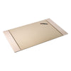 White Latte Bonded Leather Desk Pad w/ Calendar Insert, 30 x 18