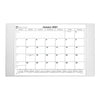 White Bonded Leather Desk Pad w/ Calendar Insert, 30 x 18