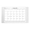 White Bonded Leather Desk Pad w/ 2025 Calendar Insert, 30 x 18