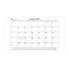 White Bonded Leather Desk Pad w/ Calendar Insert, 30 x 18