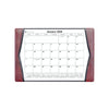 Burgundy Leather Desk Pad w/ Calendar Insert, 25.5 x 17.25