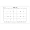 Burgundy Leather Desk Pad w/ 2026 Calendar Insert, 34 x 20