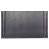 Walnut & Black Leather Desk Pad, 34 x 20