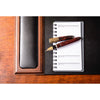 Walnut & Black Leather Desk Pad, 34 x 20