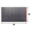 Walnut & Black Leather Desk Pad, 34 x 20
