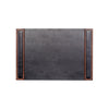 Walnut & Black Leather Desk Pad, 25.5 x 17.25