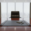 Walnut & Black Leather Desk Pad, 25.5 x 17.25