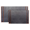 Walnut & Black Leather Desk Pad, 25.5 x 17.25