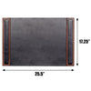 Walnut & Black Leather Desk Pad, 25.5 x 17.25
