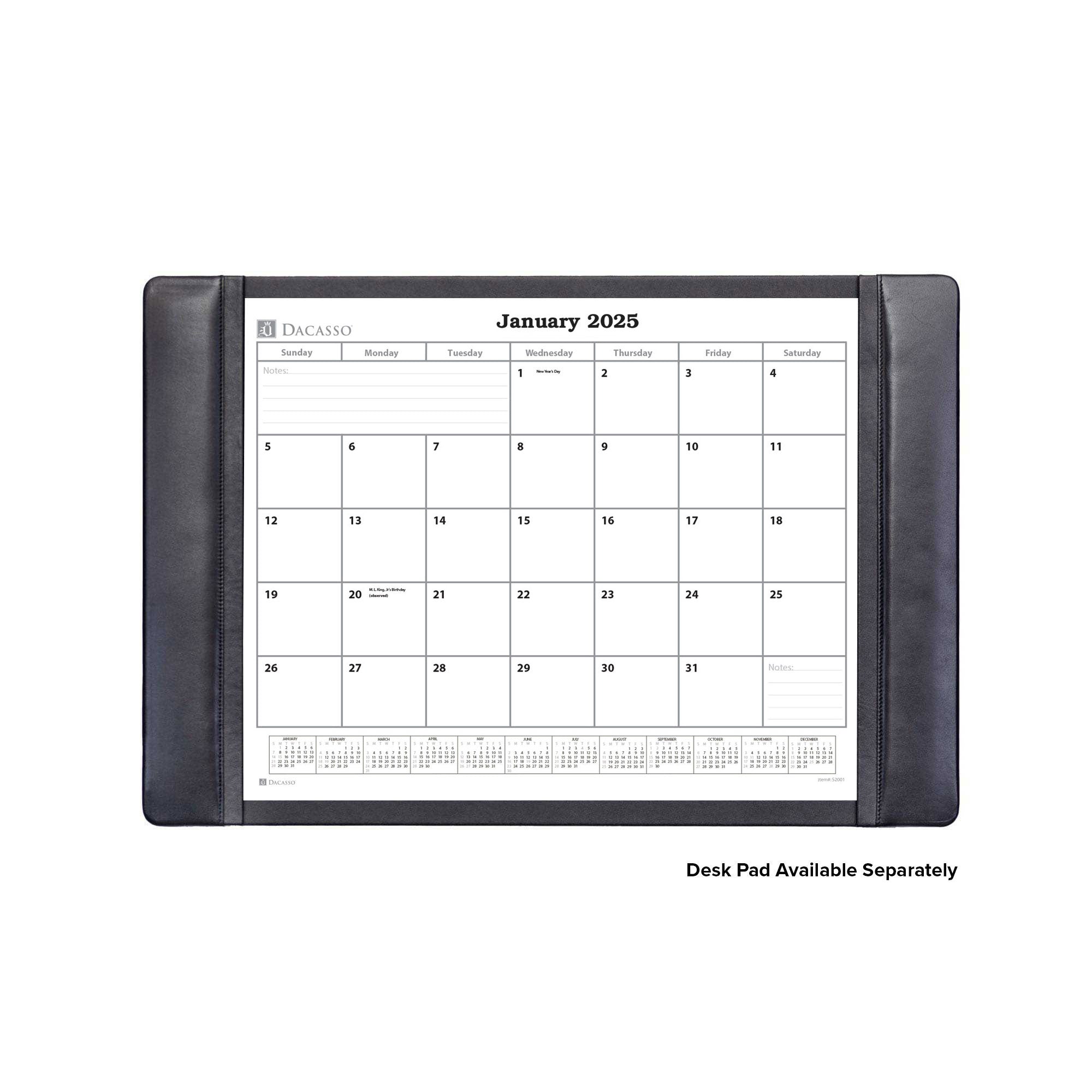 Desk Pad Monthly 2025 Calendar Insert, 24.5 x 16