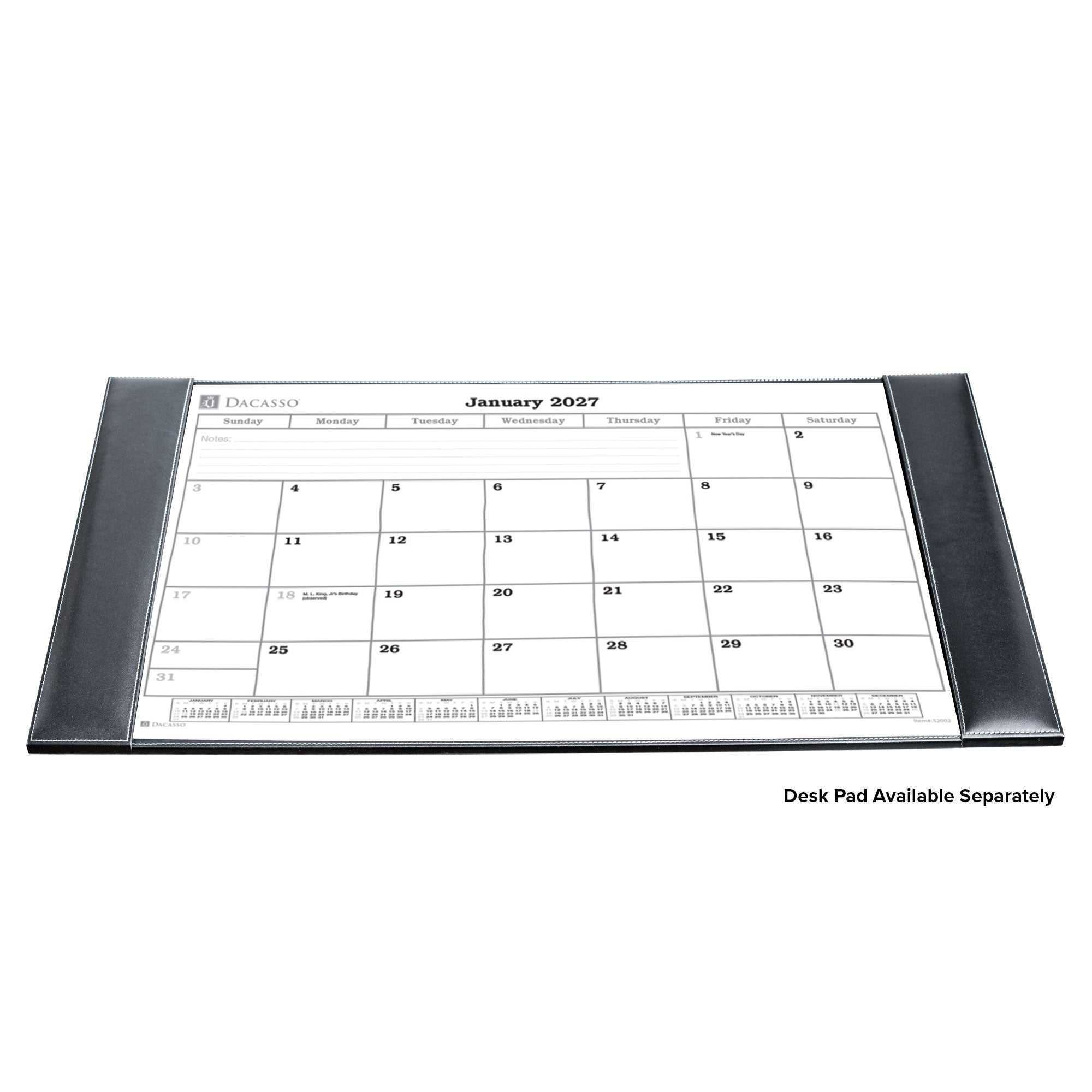 Desk Pad 2027 Monthly Calendar Insert, 32.875 x 18.875