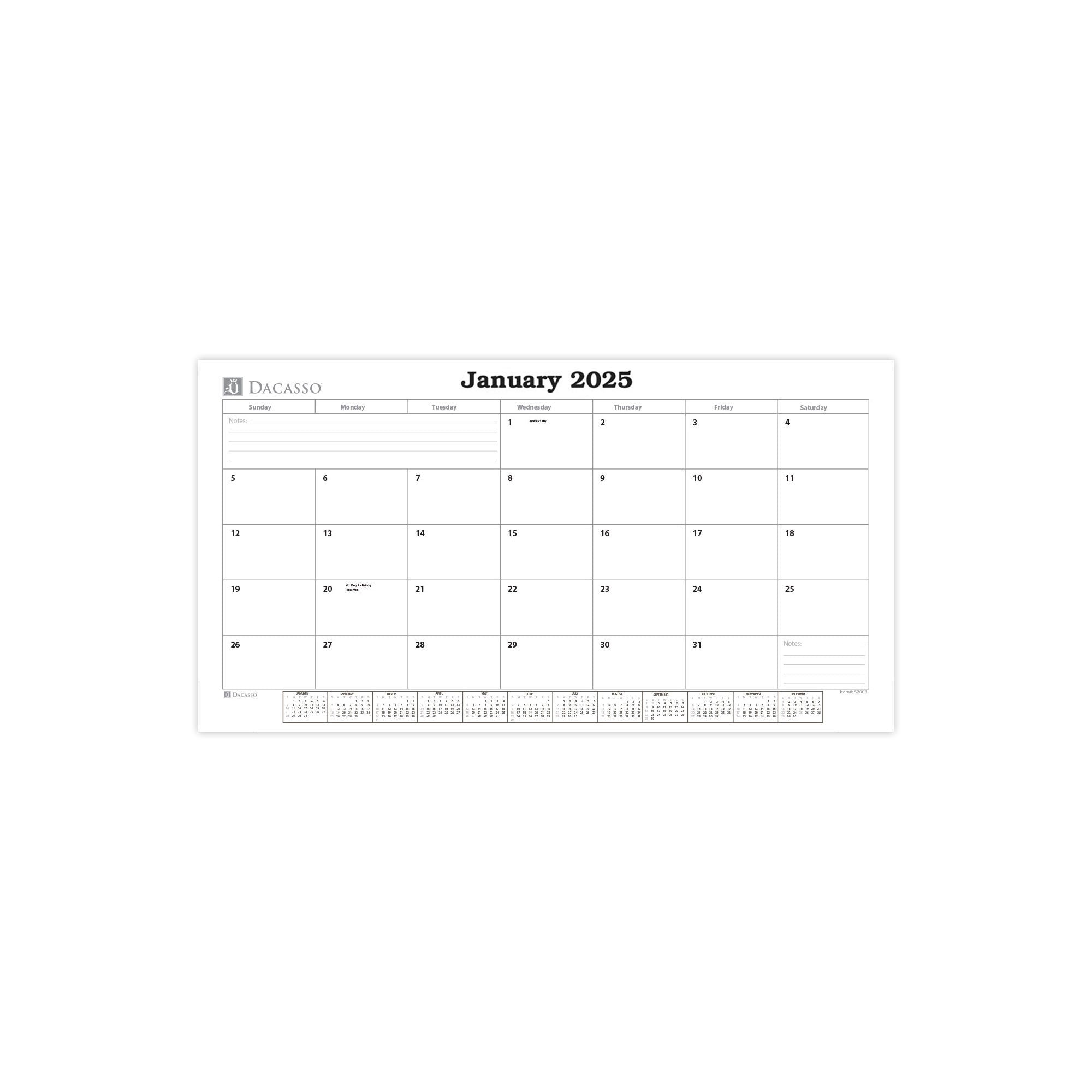 Wall Calendar 2025 Insert 