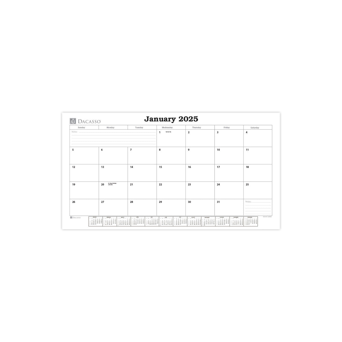 Wall Calendar 2025 Insert 