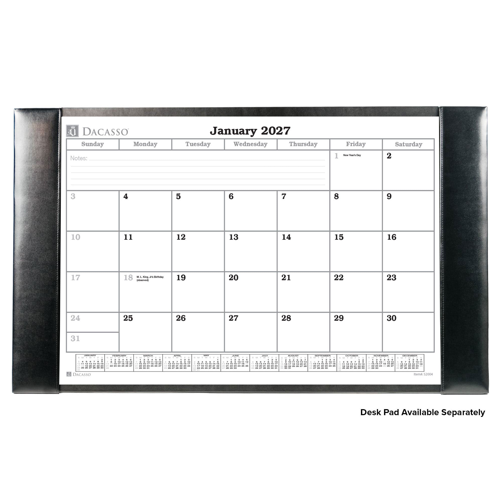 2027 Desk Pad Monthly Calendar Insert, 28.75 x 16.75