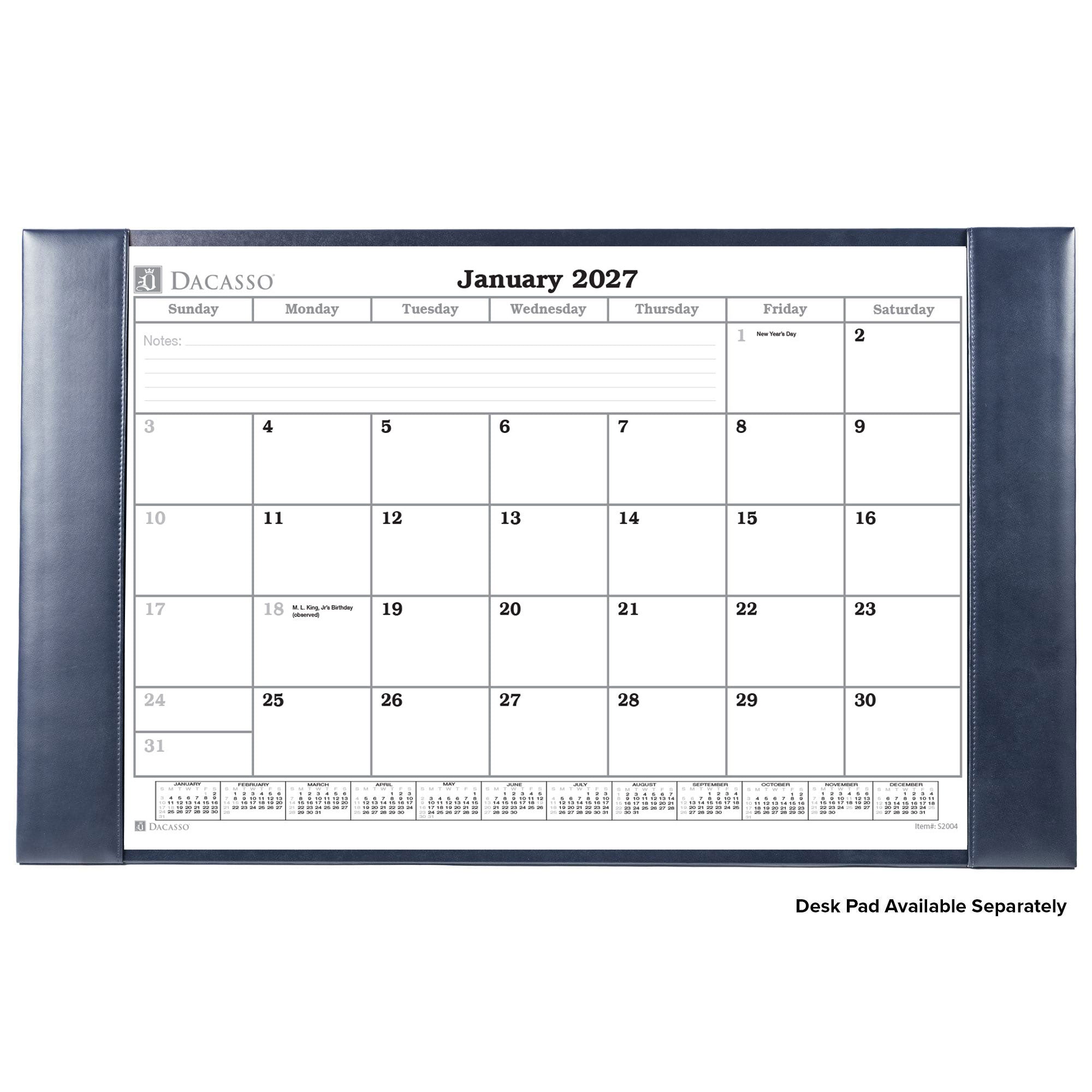 2027 Desk Pad Monthly Calendar Insert, 28.75 x 16.75