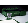 12 Seat Dark Green Leather Conference Room Set w/ Round Coasters