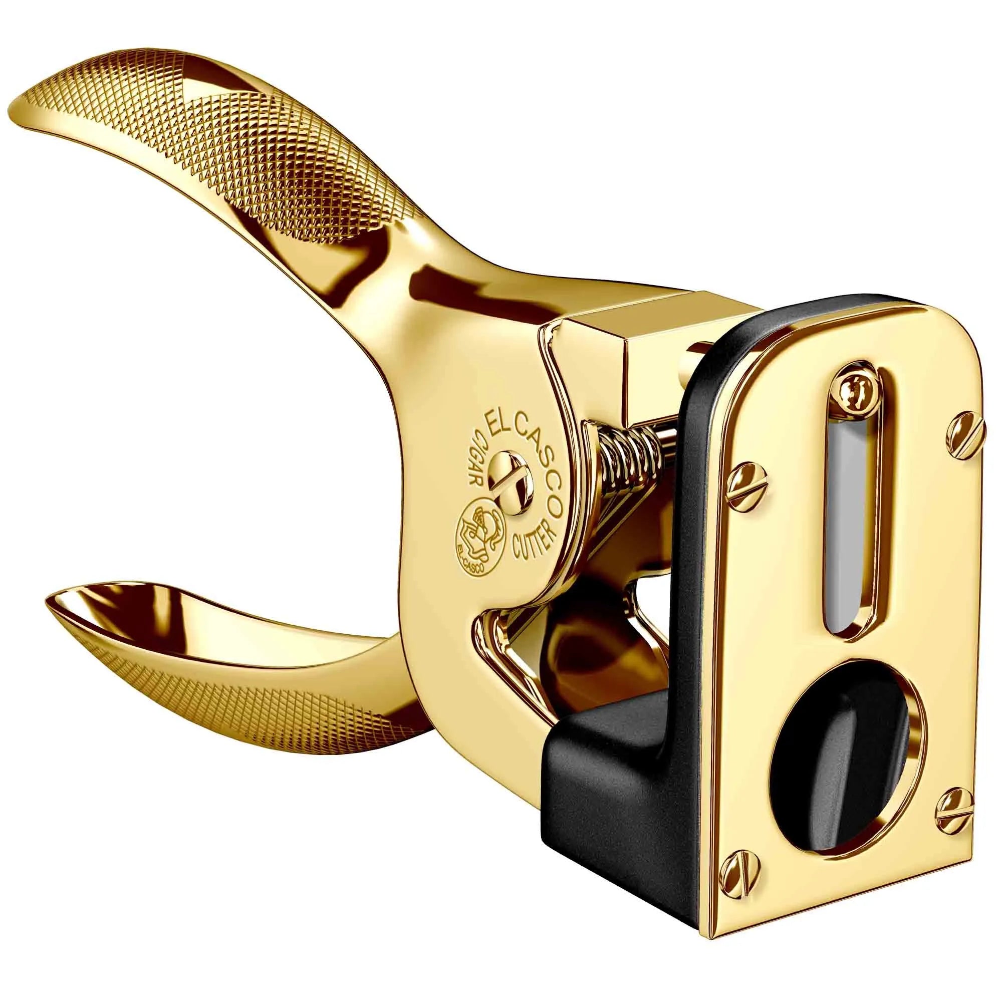 El Casco 23 Kt Gold Plated and Black Cigar Cutter