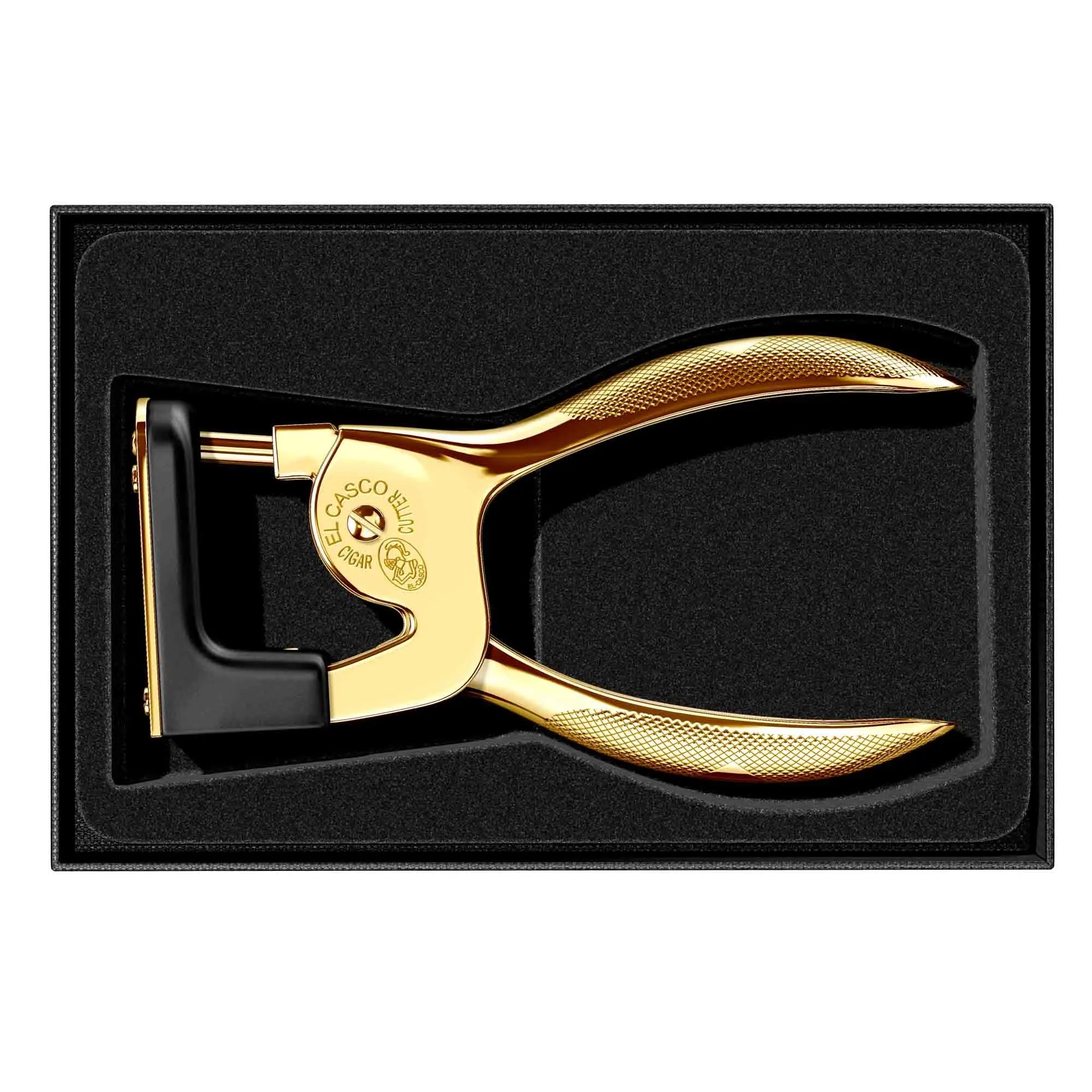 El Casco 23 Kt Gold Plated and Black Cigar Cutter