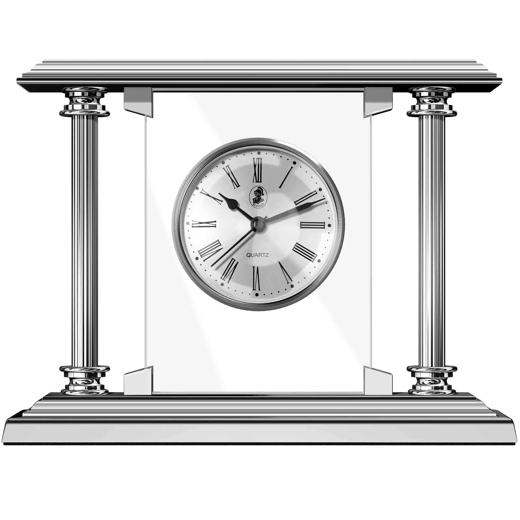 El Casco Chrome Plated Desk Clock