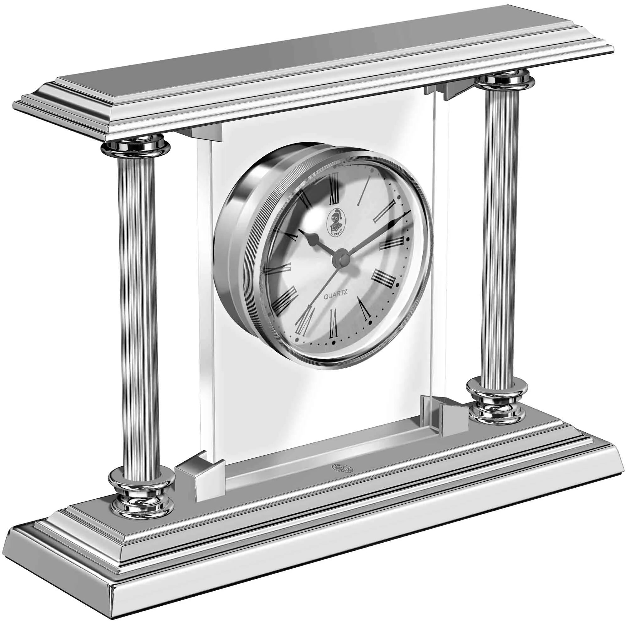 El Casco Chrome Plated Desk Clock