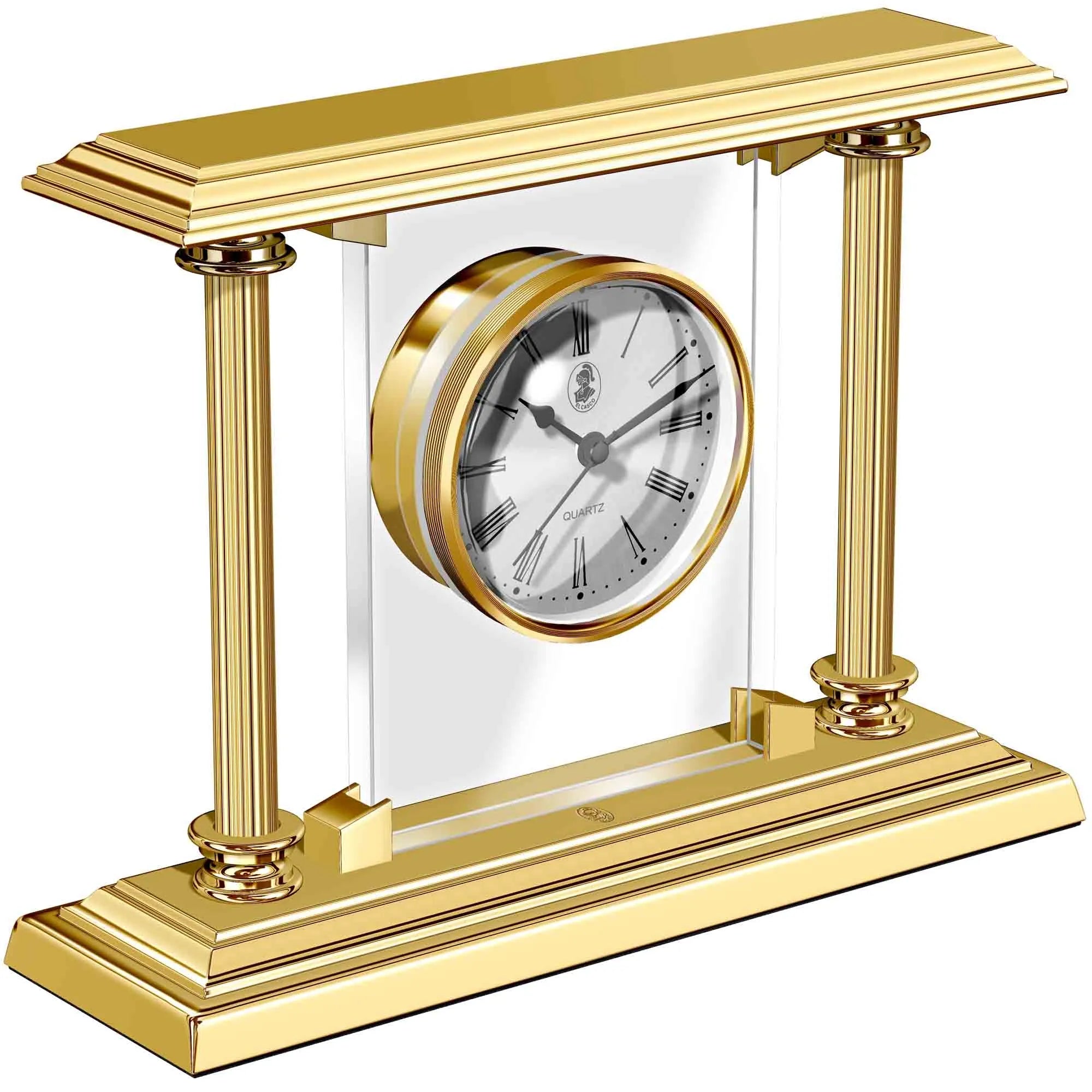 El Casco 23 Kt Gold Plated Desk Clock