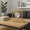 El Casco 23 Kt Gold Plated Desk Clock