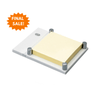 El Casco White and Chrome Plated Post It Note Holder