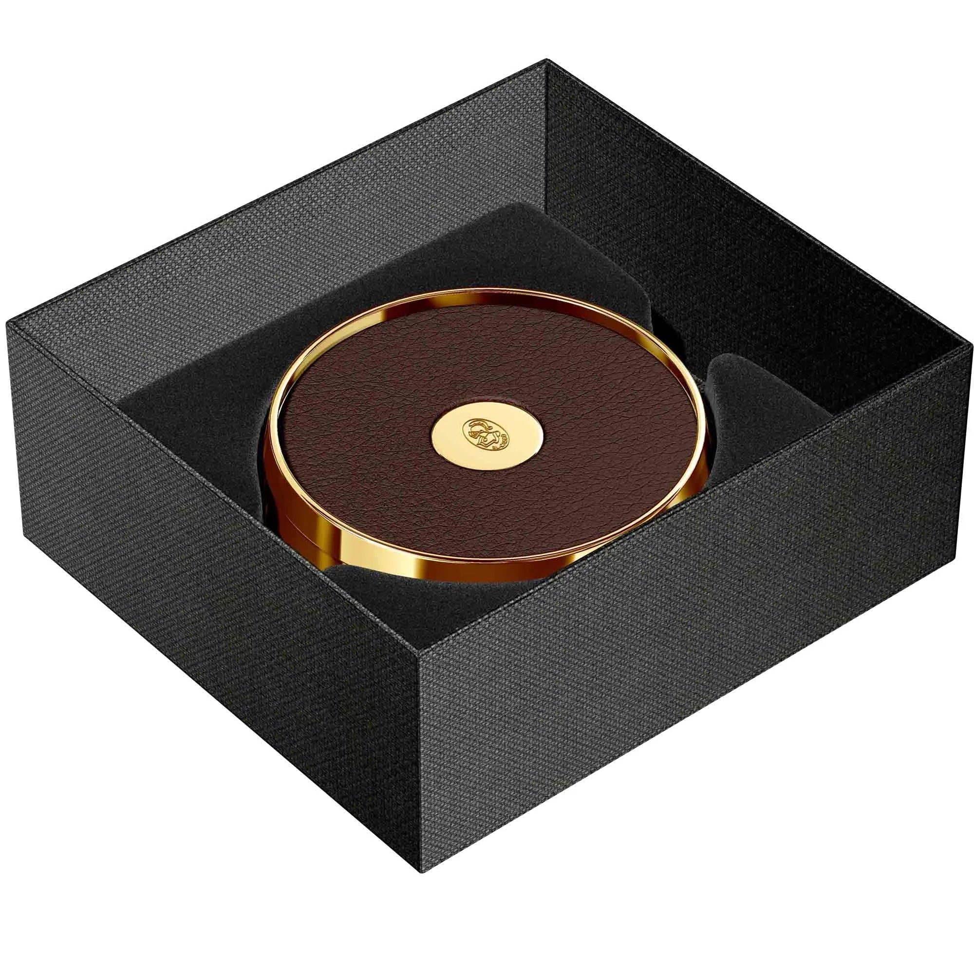 El Casco 23 Kt Gold Plated Coaster Set