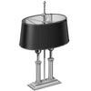 El Casco Chrome Table Lamp with Black Lampshade