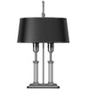 El Casco Chrome Table Lamp with Black Lampshade