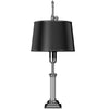 El Casco Chrome Table Lamp with Black Lampshade