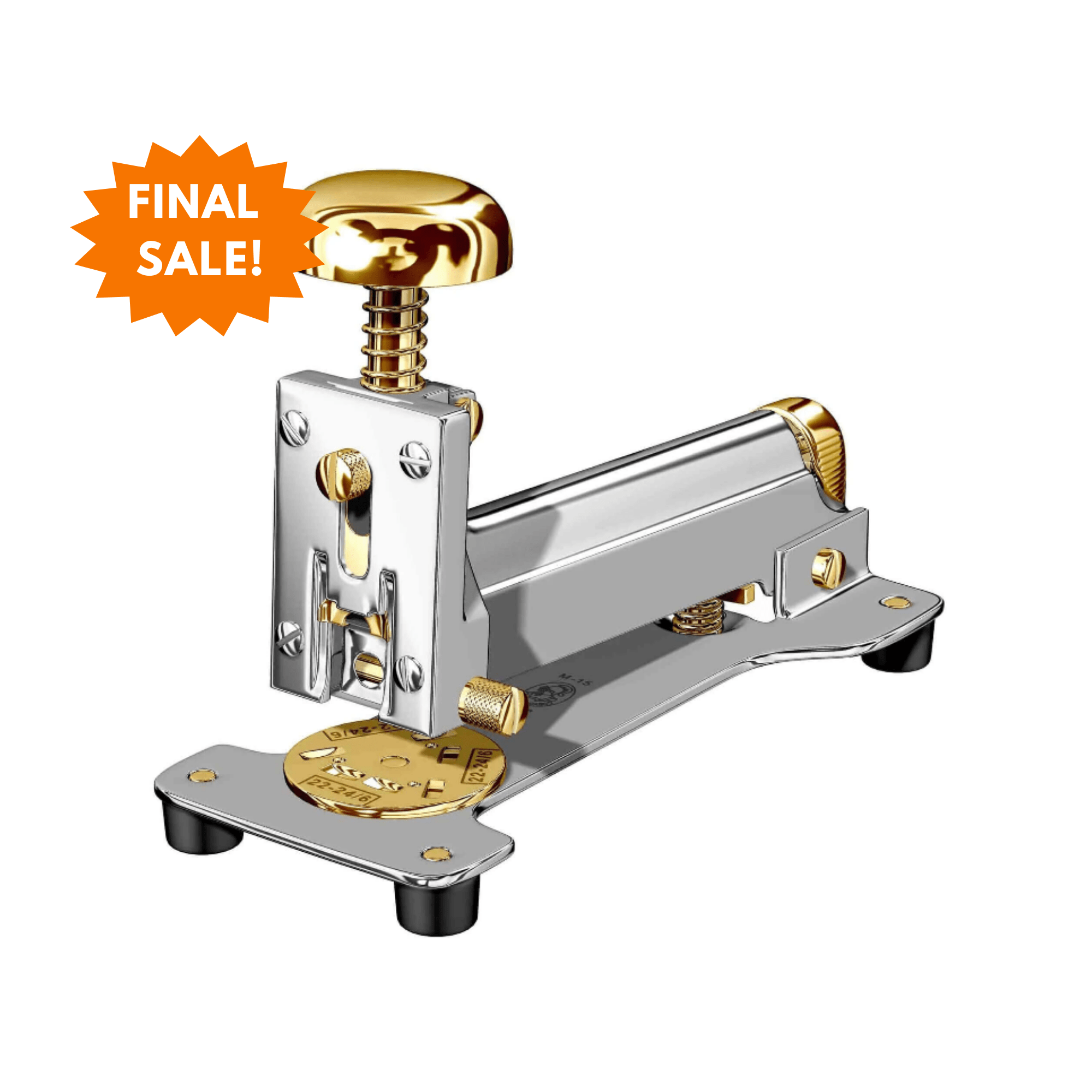 El Casco Chrome And 23 Kt Gold Large Stapler
