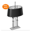 El Casco Chrome Table Lamp with Black Lampshade