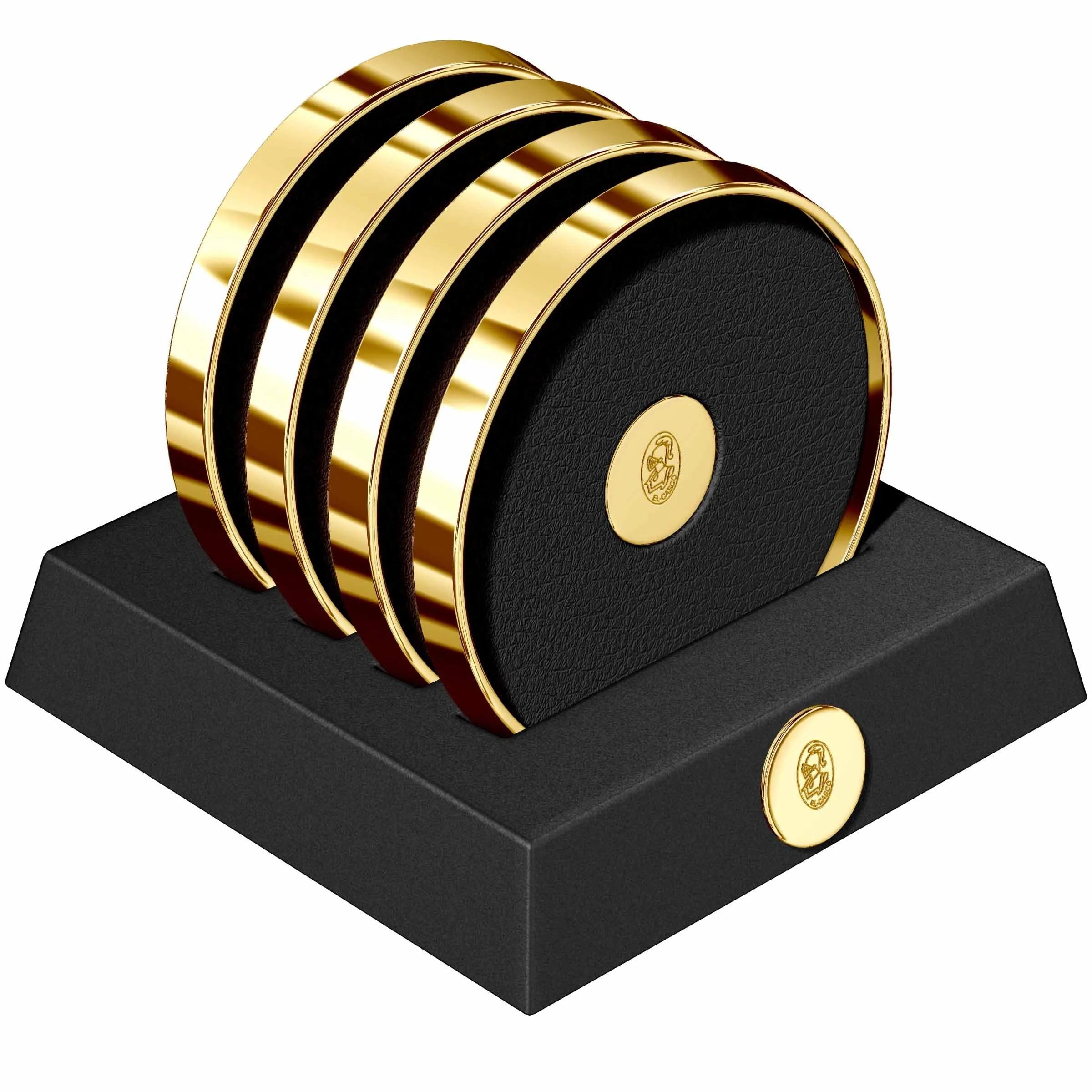 El Casco 23 Kt Gold Plated Coaster Set